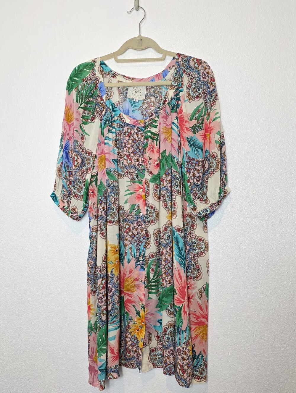 Johnny Was Bryony Floral Mini Dress Size Medium - Picture 4 of 11